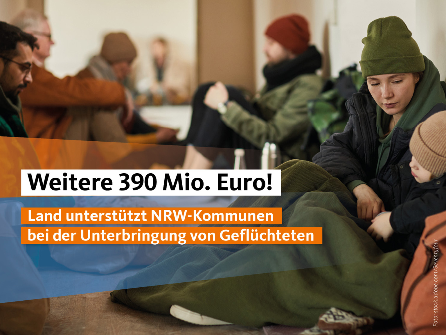 You are currently viewing Land NRW stellt weitere 390 Millionen Euro zur Unterbringung Geflüchteter zur Verfügung