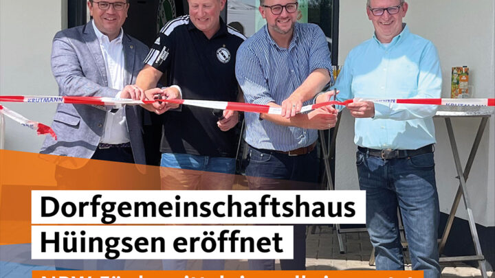 Sportfreunde Hüingsen eröffnen Dorfgemeinschaftshaus