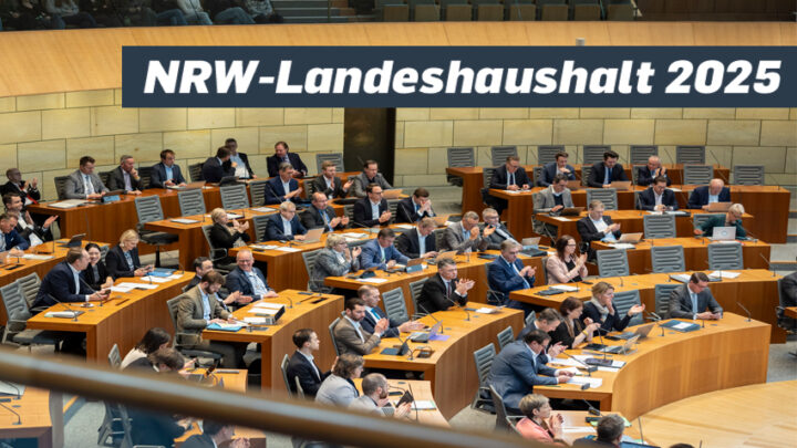 NRW-Landeshaushalt 2025 ins Parlament eingebracht